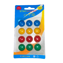 Blisters de 12 aimants OMA 20 mm COULEURS ASSORTIES (ZRH20)