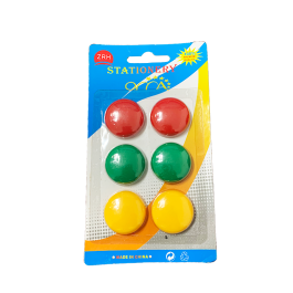 Blisters OMA de 6 aimants 30 mm COULEURS ASSORTIES (ZRH30)