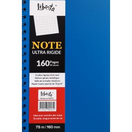 Cahier LIBERTA 8069 Spirale Ultra Rigide 160 pages 16x22 cm Grands carreaux 5x5 1 Cahier LIBERTA 8069 Spirale Ultra Rigide 160 pages 16x22 cm Grands carreaux 5x5
