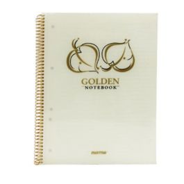 Cahier MINTRA Golden Notebook A4 Spirale dorée – Couverture rigide transparente