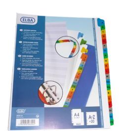 Lot de 10 Jeux de 20 intercalaires A4 ELBA touches imprimées AZ