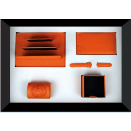 Ensemble de Bureau Artisanal en similicuir - 6 pièces coloris au choix