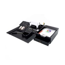 Ensemble de Bureau en cuir Synthétique 9 pièces Coloris au choix