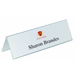 Porte Noms chevalet de Table en PVC 105x297 mm 1 Porte Noms chevalet de Table en PVC 105x297 mm