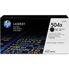 HP 504X Noir (CE250XD) - Pack de 2 toners grande capacité HP LaserJet d'origine