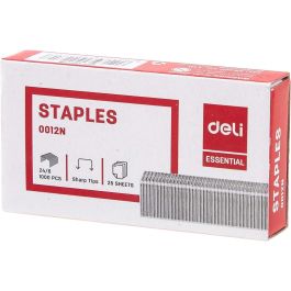 Lot de 20 boites de 1000 Agrafes deli-E0012N 24/6 Sécurise jusqu'à 25 feuilles argent