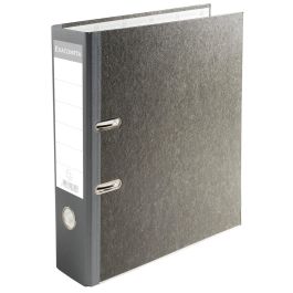 Lot de 20 classeurs à levier papier marbre gris dos de 70mm - A4 - EXACOMPTA - Gris-dos gris (53710E)