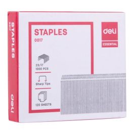 Lot de 5 boites de 1000 Agrafes deli-E0017 - 23/17 Sécurise jusqu'à 120 feuilles argent 1 Lot de 5 boites de 1000 Agrafes deli-E0017 - 23/17 Sécurise jusqu'à 120 feuilles argent