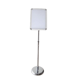 Porte affiche sur pied avec socle rond pour document A3