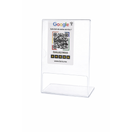 Support papier en plexiglass A5 Format L – Présentoir transparent de table 1 Support papier en plexiglass A5 Format L – Présentoir transparent de table