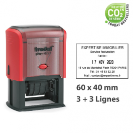 Dateur printy TRODAT 4727 format empreinte 60x40 6 lignes 1 Dateur printy TRODAT 4727 format empreinte 60x40 6 lignes